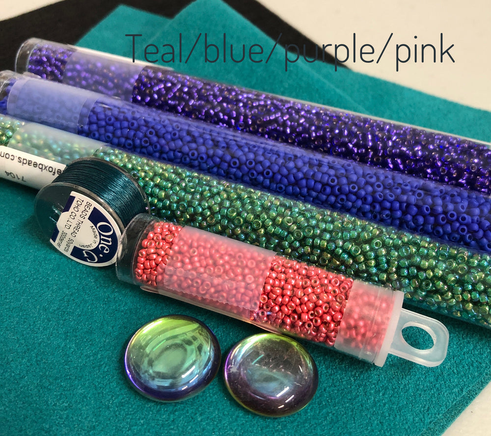 Bead Embroidery Supply Kit - 4 colors available!