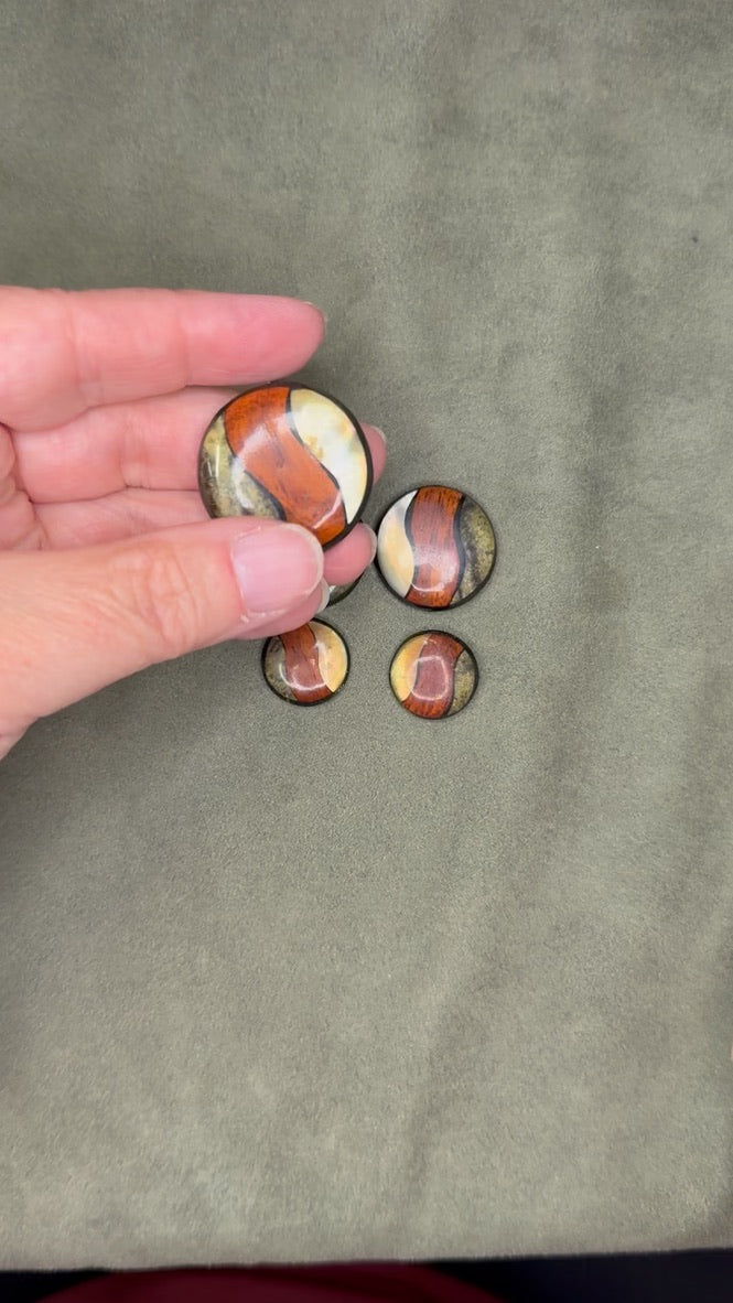 close up of cabochons