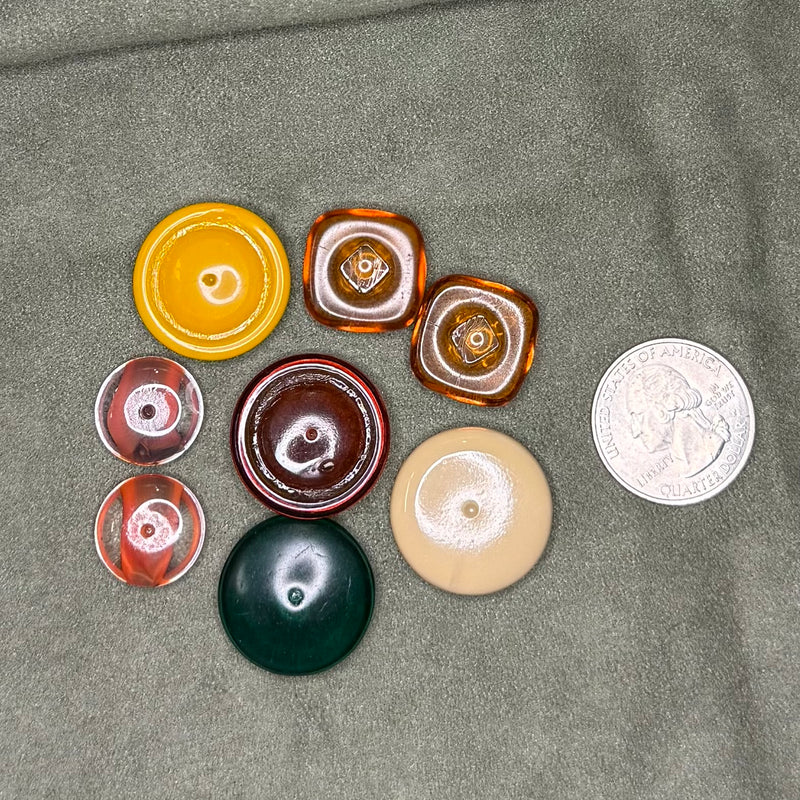 close up of cabochons