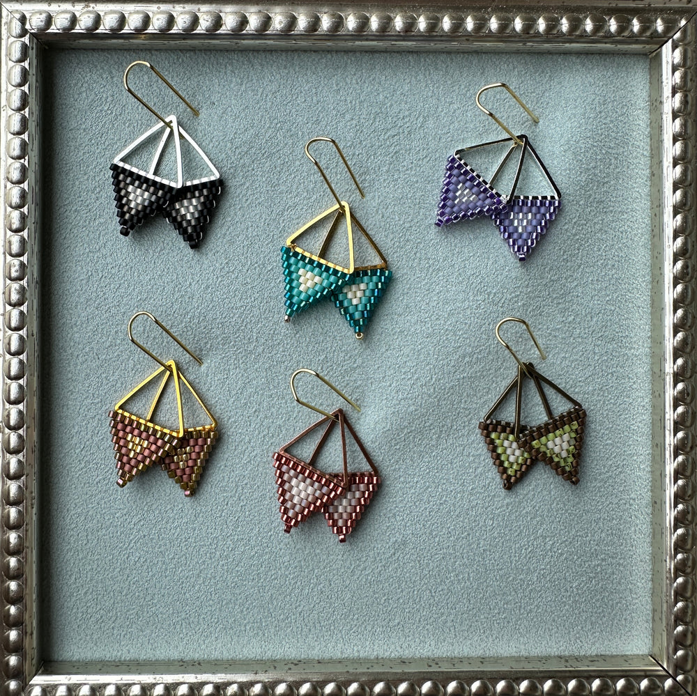 Intermediate Bead Weaving: Brick Stitch Triangle Earrings, May 29, 11:30 - 1:30