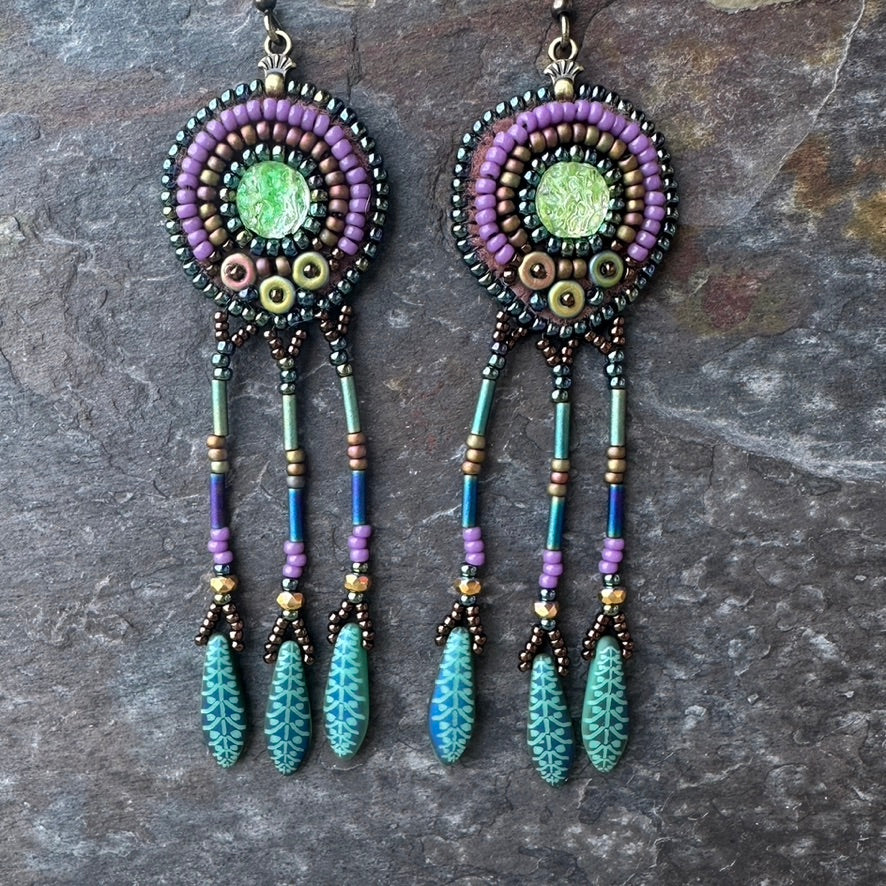 Intermediate Class: Bead Embroidered Earrings, August 28th 11:30-2:30