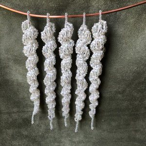 Intermediate Bead Weaving: Icicle Ornaments, October 23, 11:30 - 2:00