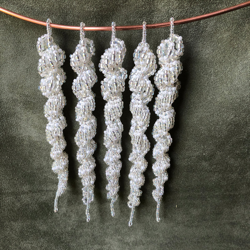 Intermediate Bead Weaving: Icicle Ornaments, October 23, 11:30 - 2:00