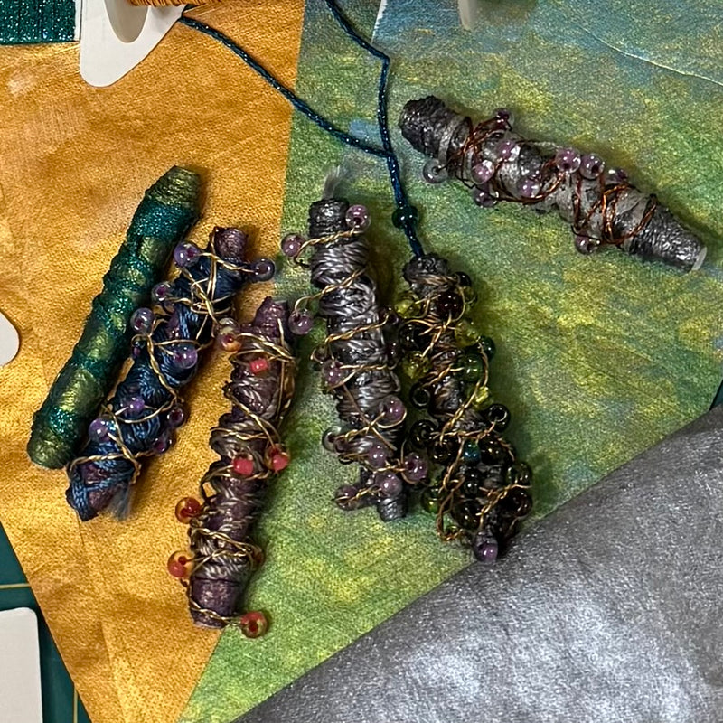 Beaded Beads with Tyvek, wire, fiber and beads, December 19, 1:00 - 3:00