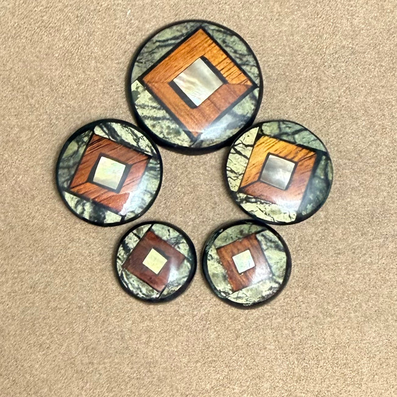 close up of cabochons