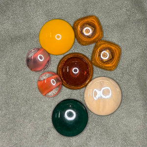 close up of cabochons