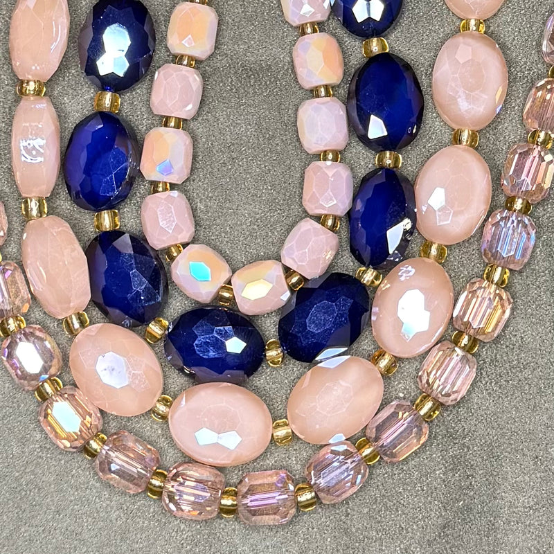 6-17-03 Crystal Strand Mix Set of Four 8" strands