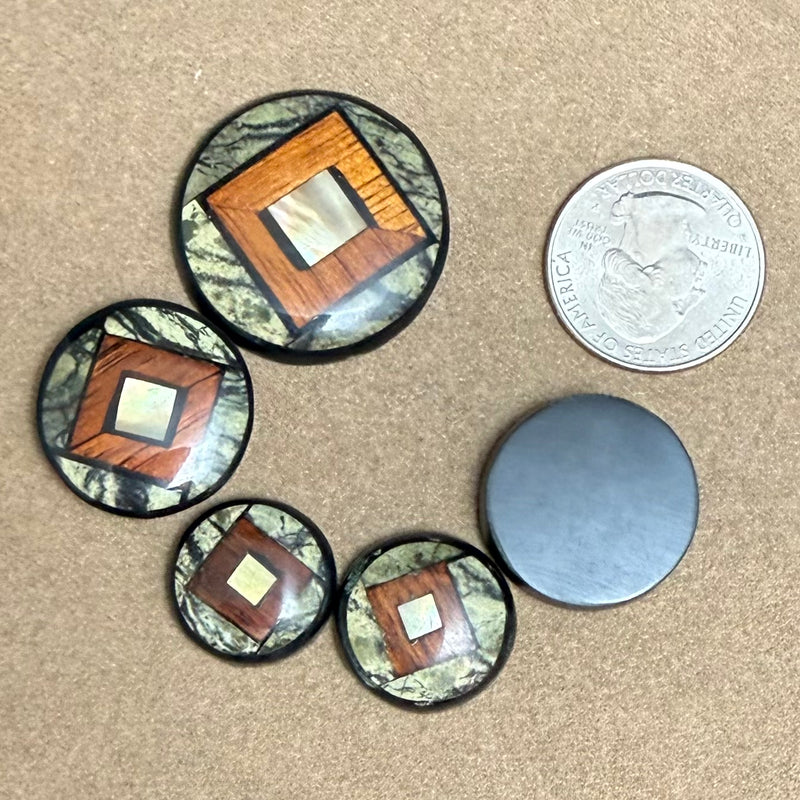 close up of cabochons
