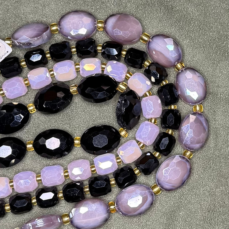 Close up of crystal beads