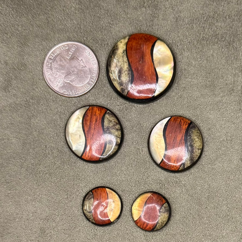 close up of cabochons