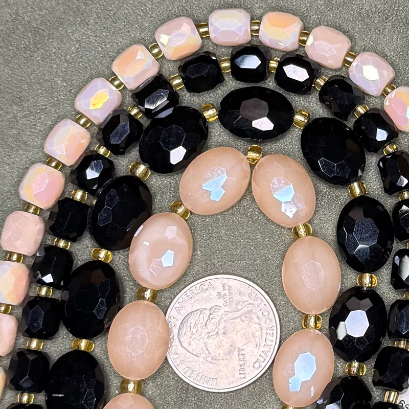 6-17-04 Crystal Strand Mix Set of Four 8" strands
