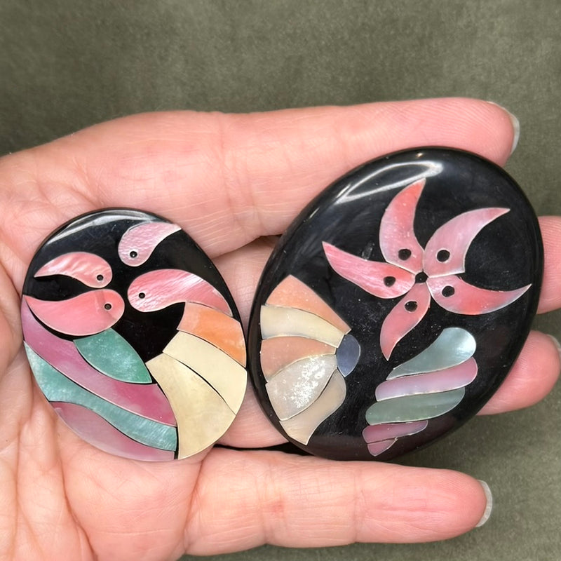 Philippine Cabochons Shell Block Tropical Shape Inlay Set 6-10-01