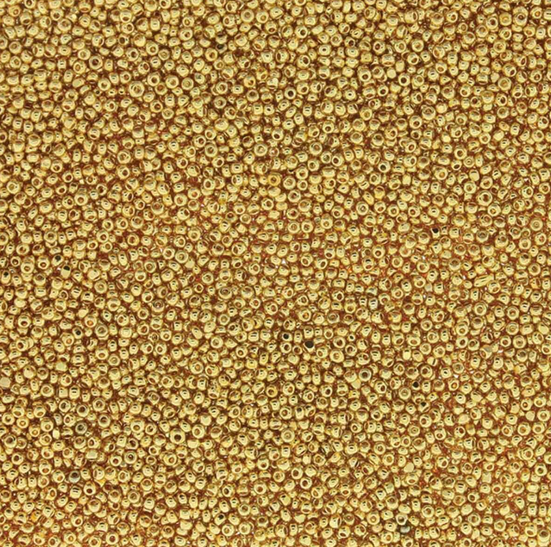 close up of seed beads